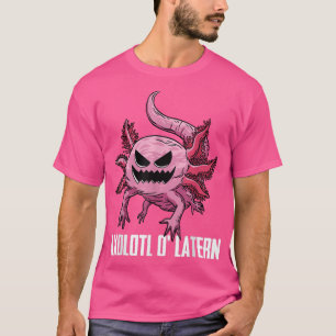 T-shirt Axolotl Lazy Costume d'Halloween drôle Jack O Lant