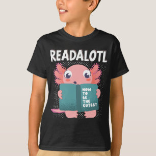 T-shirt Axolotl Leading Enseignant Readalotl Kawaii