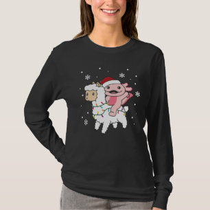 T-shirt Axolotl Llama Alpaca Noël Animaux d'hiver