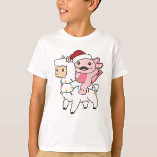 T-shirt Axolotl Llama Alpaca Noël Animaux d'hiver