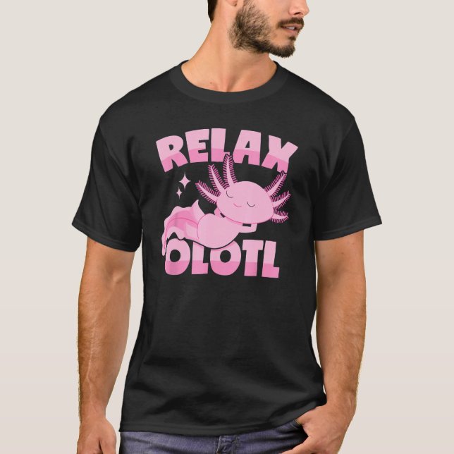T-shirt Axolotl Lover Mexican Salamander Relaxolotl Sleepi (Devant)