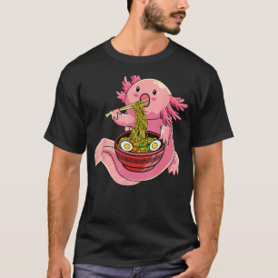T-shirt Axolotl Manger Ramen Noodle Pour Les Filles Ados G
