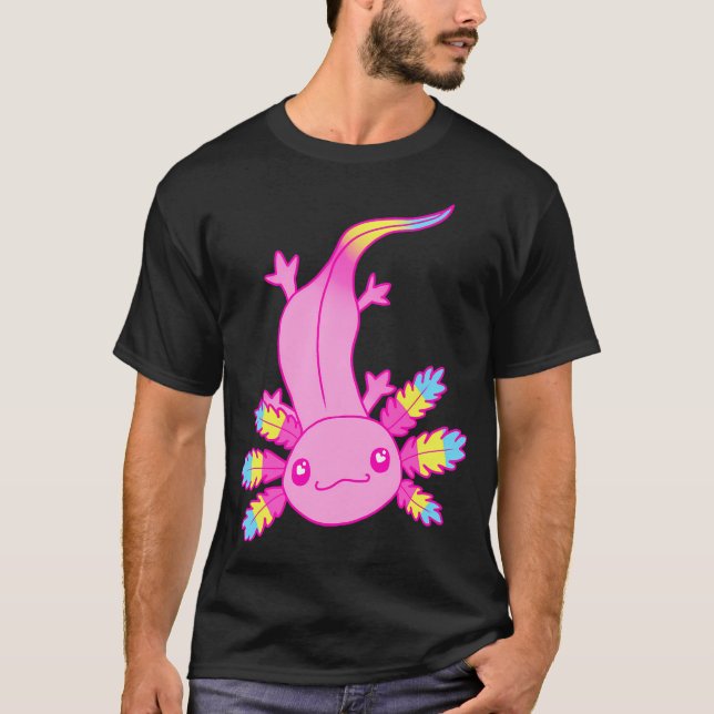 T-shirt Axolotl mignon dans une poêle (Devant)