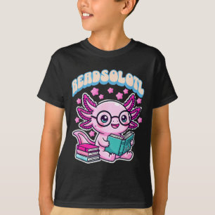 T-shirt Axolotl mignon drôle de livre lisant amoureux