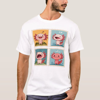T-shirt Axolotl mignon Timbre Axolotl