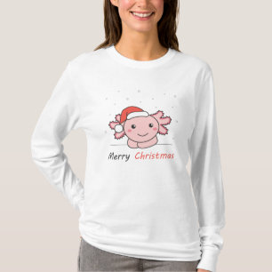 T-shirt Axolotl Noël Neige Animaux d'hiver Axolotls