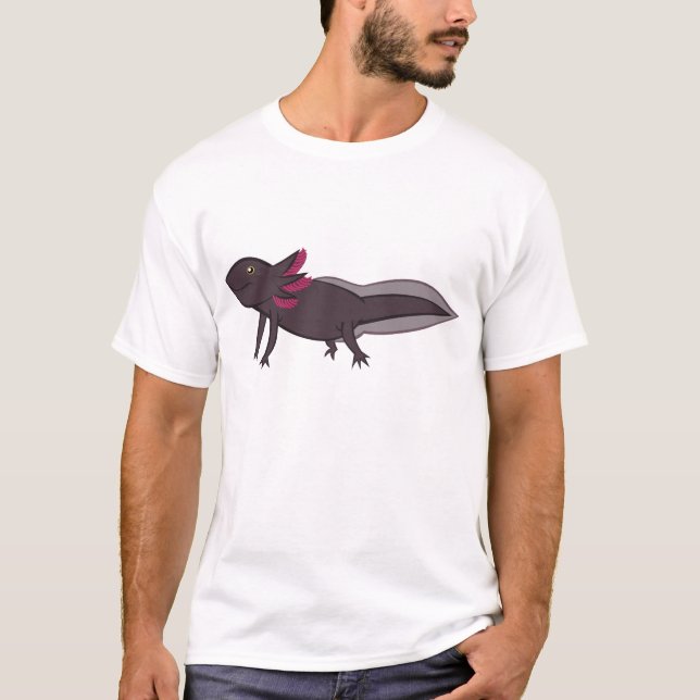 T-shirt Axolotl noir (Devant)