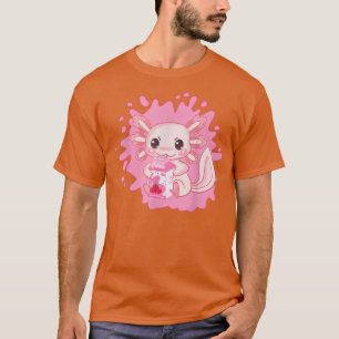 T-shirt Axolotl Pastel Goth Lait fraise Shake Anime Ae