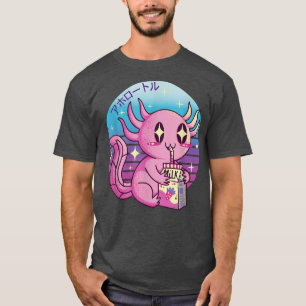 T-shirt Axolotl Pastel Goth Strawberry Milk Shake Anime Ae