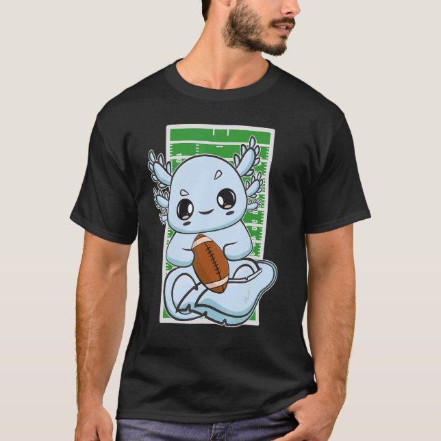 T-shirt Axolotl Plays Fantasy Football For Coach Center Gu (Devant)
