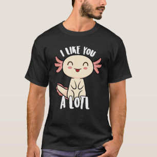 T-shirt Axolotl Pour Ados Enfants Mignonnes Je Vous Aime A