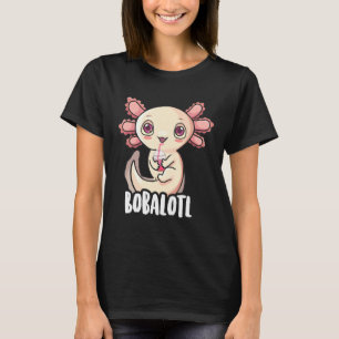 T-shirt Axolotl Pour Filles Enfants Bobalotl Boba Tea
