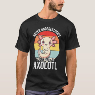 T-shirt Axolotl Pour Filles Femmes Rétro 90s Axolotls