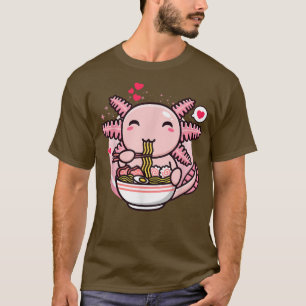 T-shirt Axolotl Ramen Noodles Kawaii Anime Japonais Otaku