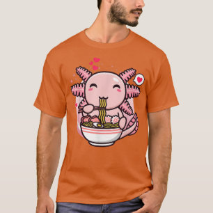 T-shirt Axolotl Ramen Noodles Kawaii Anime Japonais Otaku