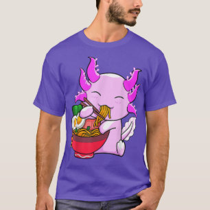 T-shirt Axolotl Ramen nouilles japonais Otaku Kawaii Anime