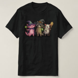 T-shirt Axolotl Raton laveur effrayant Halloween Bites É