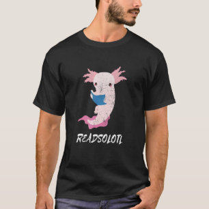 T-shirt Axolotl Readsolotl Lecture Marche Enfants Amphibie