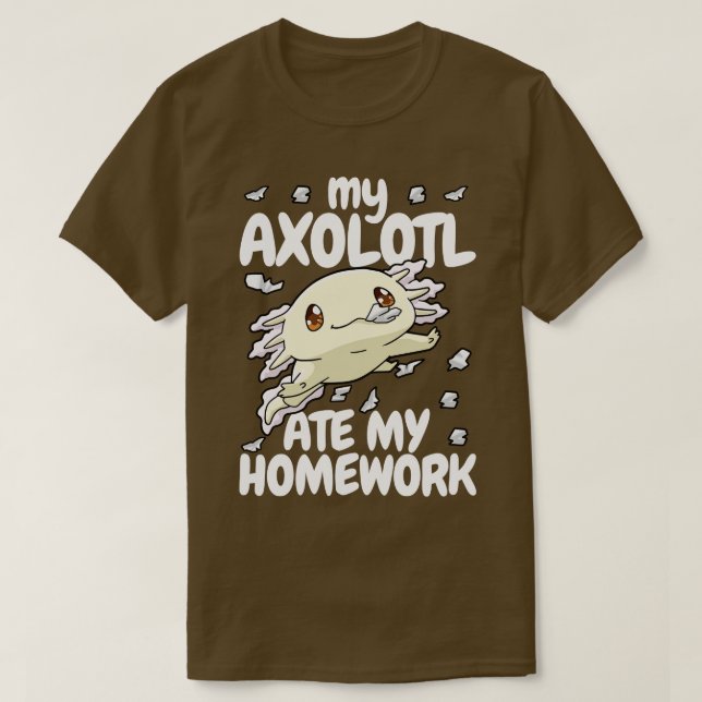 T-shirt Axolotl Retour à l'école Kawaii (Design devant)