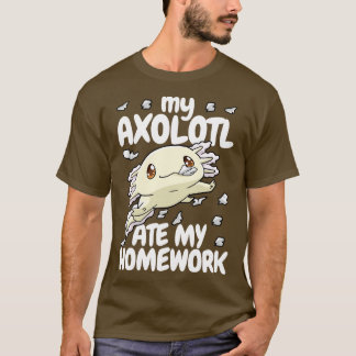 T-shirt Axolotl Retour à l'école Kawaii