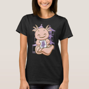 T-shirt Axolotl Rose Avec Kanji De Rêve Et Culture Japonai