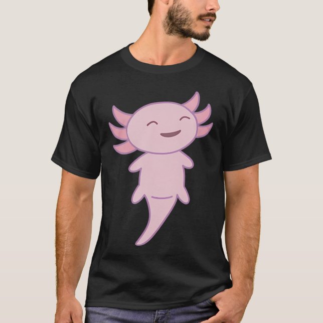 T-shirt axolotl rose mignon (Devant)