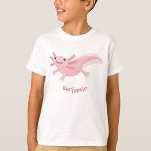 T-shirt axolotl rose pâle