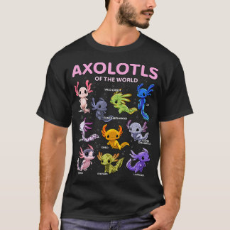 T-shirt Axolotl Shirt Kawaii Axolotls Du Monde