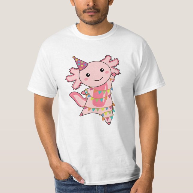 T-shirt Axolotl Vous Souhaite Bon Anniversaire Axolotls T- (Devant)