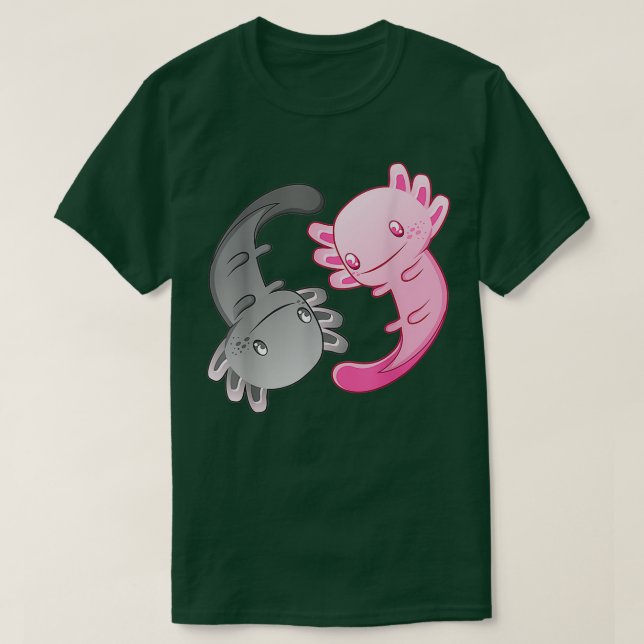 T-shirt Axolotl Yin Yang Drôle cadeau pour les fans d'aqua (Design devant)