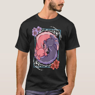 T-shirt Axolotl Yin Yang Push Animaux de compagnie Cherry