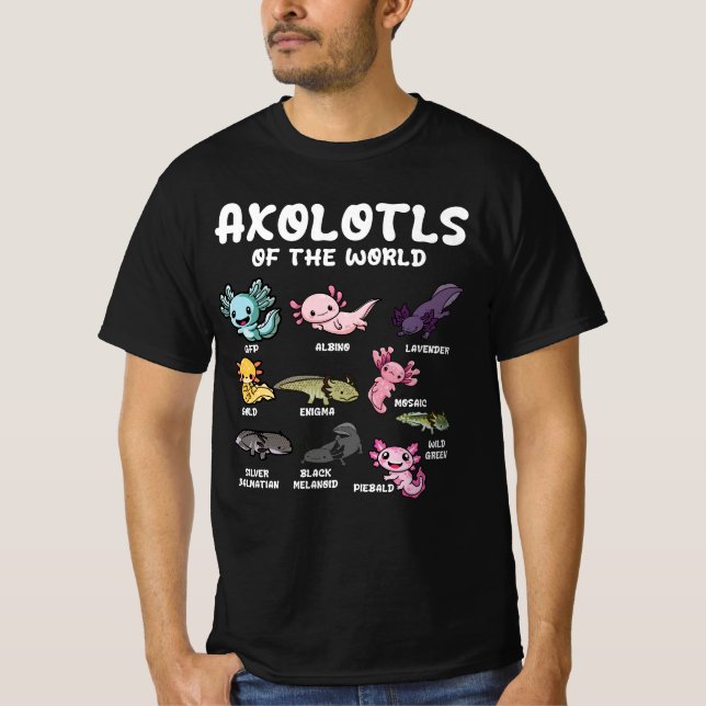 T-shirt Axolotls Du Monde Cute Kawaii Axolotl Lover Oc (Devant)