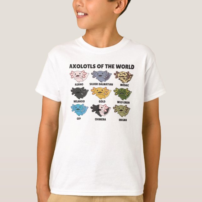 T-shirt Axolotls Du Monde Sweet Animaux Axolotl (Devant)