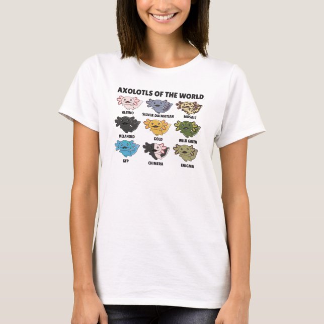 T-shirt Axolotls Du Monde Sweet Animaux Axolotl (Devant)
