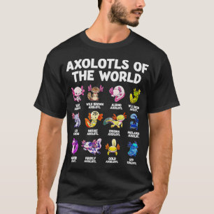 T-shirt Axolotls du monde Types d'axolotl Morphes Amoureux