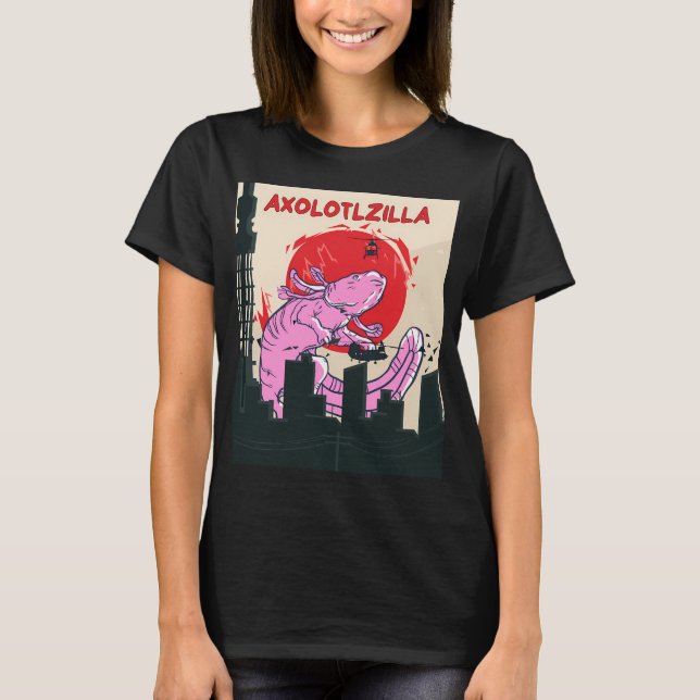 T-shirt Axolotlzilla mignon Axolotl zilla vintage (Devant)