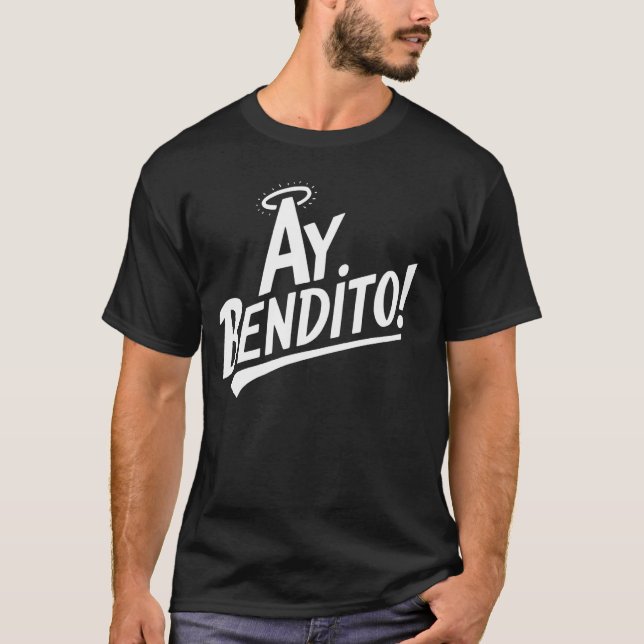 T-shirt Ay Bendito - Portoricain à manches longues (Devant)