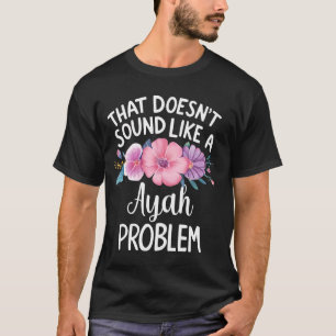 T-shirt AYAH Personnalisé Fleurs mignonnes Filles AYAH Nom