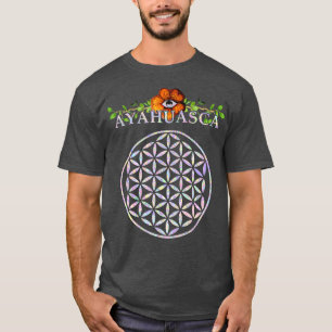 T-shirt Ayahuasca Mandala Fleur de la Géométrie Sacrée 