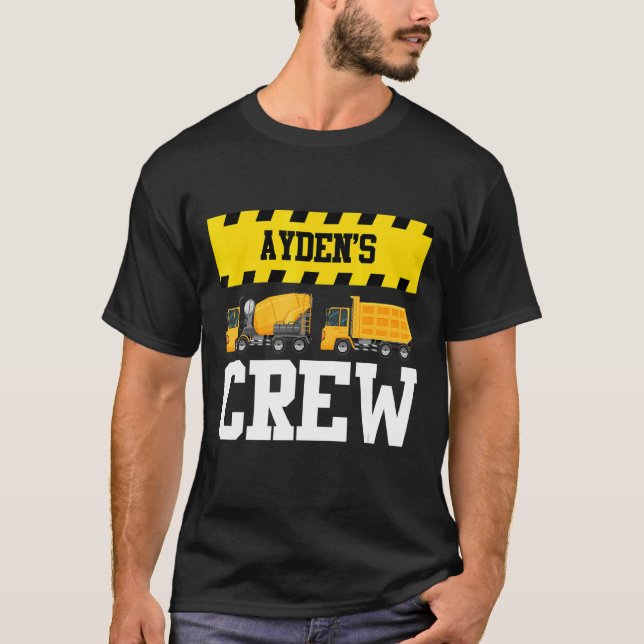 T-shirt Ayden Construction Crew Custom Dumptruck Dump Truc (Devant)