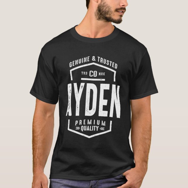 T-shirt Ayden Nom personnalisé Anniversaire Cadeau (Devant)
