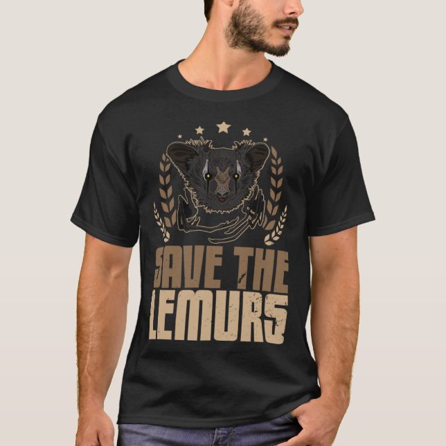 T-shirt Aye Aye Primates Lemurs Madagascar 16 (Devant)