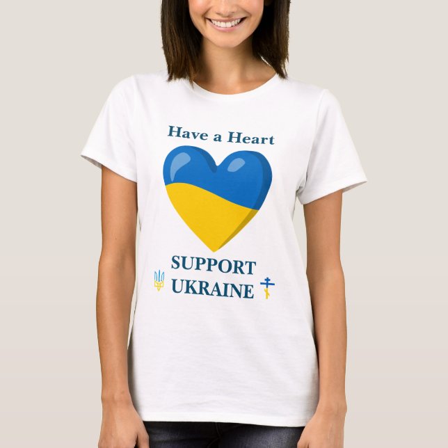 T-shirt Ayez un coeur - Soutenez l'Ukraine (Devant)