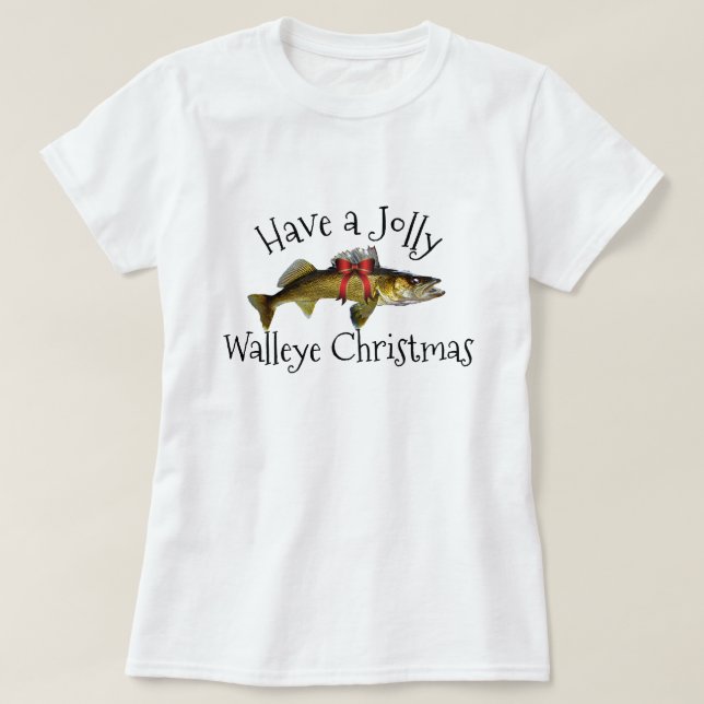 T-shirt "Ayez un Jolly Walleye Christmas" (Design devant)