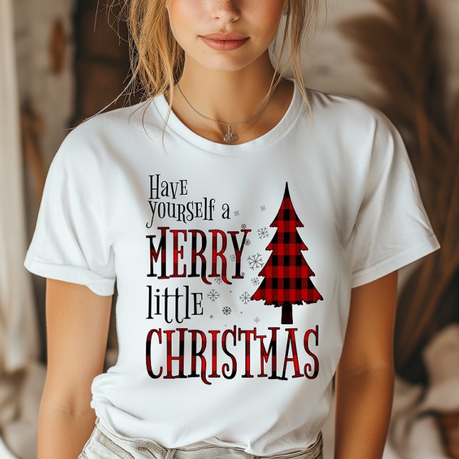 T-shirt Ayez Un Joyeux Petit Arbre Plaid De Noël (Créateur téléchargé)