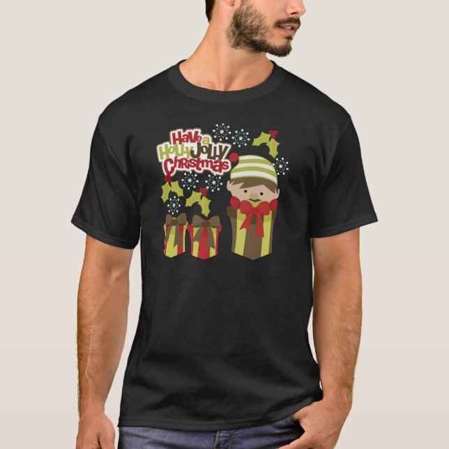T-shirt Ayez Un Noël Holly Jolly (Devant)