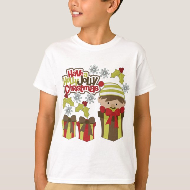 T-shirt Ayez Un Noël Holly Jolly (Devant)