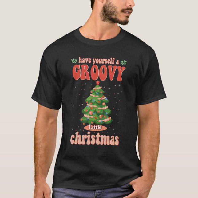 T-shirt Ayez un Super petit arbre de Noël Joyeux (Devant)