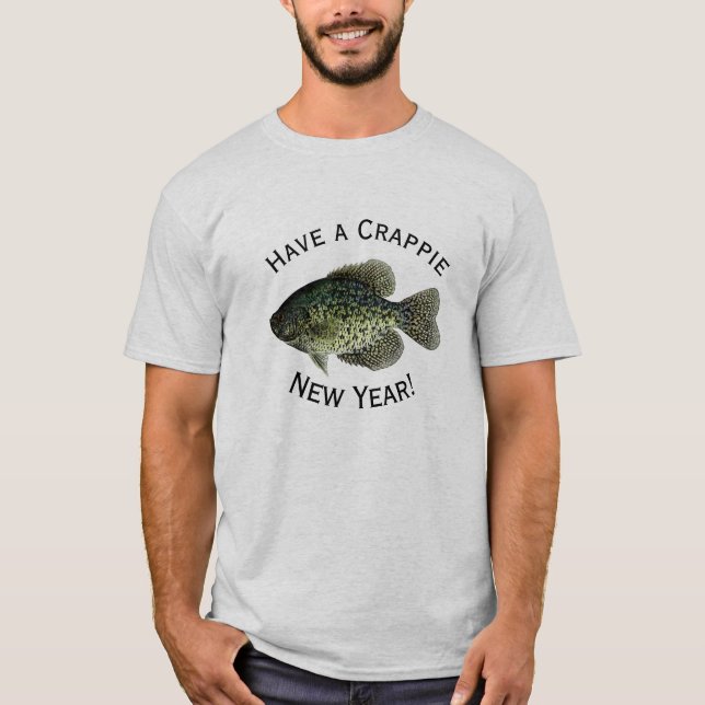 T-shirt "Ayez une nouvelle année de crapet" comporter le (Devant)
