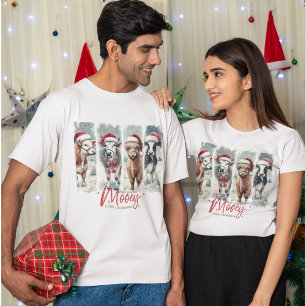 T-shirt Ayez Vous Une Petite Vaches De Noël Moyenne